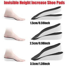2× Comfort Boost Height Increase Insoles Arch Support Invisible Heel Lift Pads