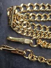 48 inch Marc Jacobs Goldtone belt or bag chain with dual link patterns