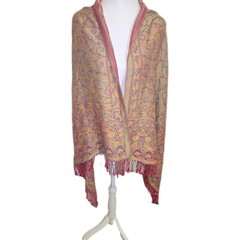 Pashmina 55 Silk 45 Shawl Scarf 28 X 60 Paisley Pattern Boho Hippy