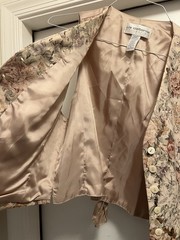 Liz Claiborne Women’s M Floral Button-Front V-Neck Sleeveless Satin-Lined Vest
