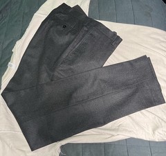 Ring Jacket Super 120s VBC Charcoal Grey Wool Pants 30 X 30.75 Size 44 Japan
