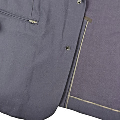 Paskho Blazer Jacket Navy Blue Stretch Modern Pockets New with Tags Mens Med