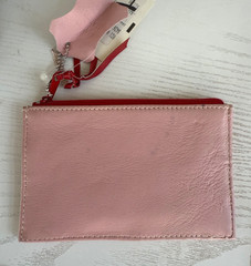 Jam by Jana Feifer Vintage Pink Leather Monogram ‘R’ Multipurpose Pouch $45 NWT