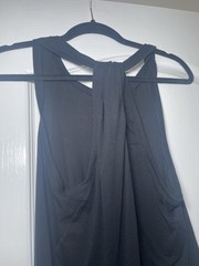 By Anthropologie Black Draped Knot Racerback Tank Top Sleeveless Size Small