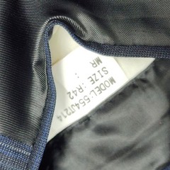 Jeremy Cobb 42R 36×32 Dark Gray Nailhead Pinstripe 100% Wool 2Btn 2Pc Mens Suit