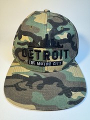 Detroit “The Motor City” Camo Snapback Hat Cap Flat Bill Adjustable
