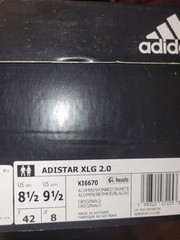 Adidas adistar XLG 2.0 Size 8.5 MENS Alumina/Wonder Beige/Off White Damged Box