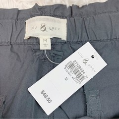 Lou & Grey New high waisted tie waist paper bag shorts in gray elastic waist