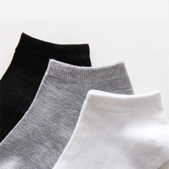 5 Pairs Mens Plain Solid Cotton Sports Ankle Athletic Socks Low Cut Size