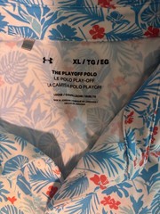 Under Armour Playoff Polo XL Topical Golf Shirt Blue Hawaiian Performance Polo