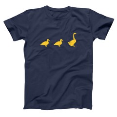 Duck Duck Goose Funny Humor Game Cute Party Navy Basic Men’s T-Shirt