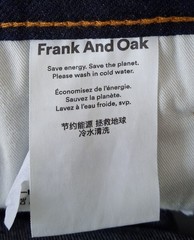 Frank & Oak Cyndi Straight Fit Selvedge Denim Blue Jeans High Rise Size 24×28