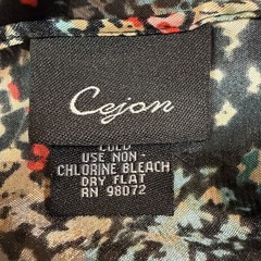 Cejon Black Multi Confetti Floral Lightweight, Scarf Wrap