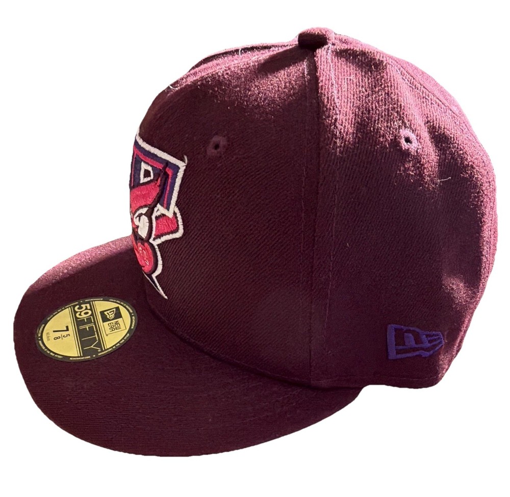New Era 59FIFTY fitted baseball cap maroon solid mens size 7 5/8