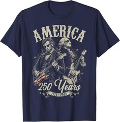 George Washington Lincoln Playing Guitar Abe Lincoln 250th T-Shirt
