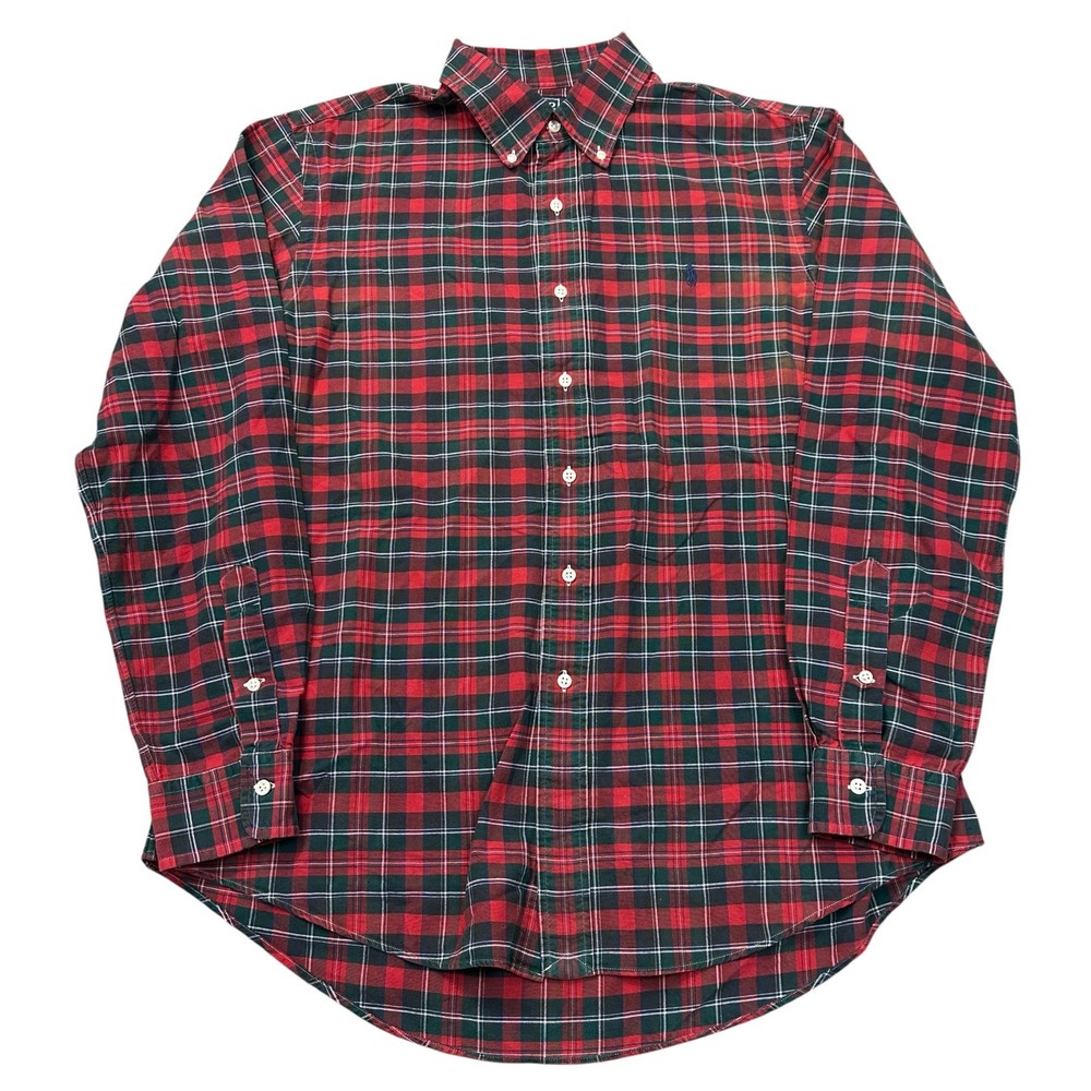 Polo Ralph Lauren Custom Fit Long Sleeve Shirt Multicoloured Mens Large