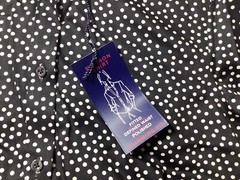Women’s CHAPS NO IRON BLACK WHITE POLKA DOT BUTTON-UP TOP SHIRT SZ SMALL NEW