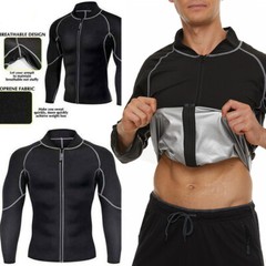 Heavy Sauna Suit Sweat Exercise Gym Men Shaper Suit Fitness Weight Loss Anti-Rip