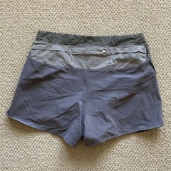 Outdoor Voices Ready Set Shorts Lined Pockets Green Grey Pattern Size Small EUC