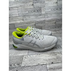 Asics Gel-Game 8 Mens Tennis Shoes Light Grey Lime Green 1111A085 Size 8.5