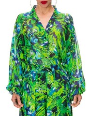 FKSP Folake Kuye Style Pantry Jasmine Tropical Floral Bishop Sleeve Bodysuit XL