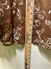 Vintage 90s GEORGE Fit & Flare Skirt Womens 4 Brown Floral Sequins 100% Cotton