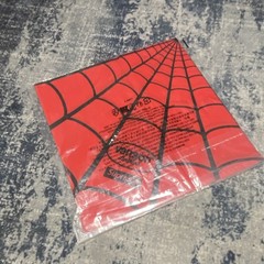 Supreme x Vanson Red/Black Spiderweb Logo Print Bandana Scarf