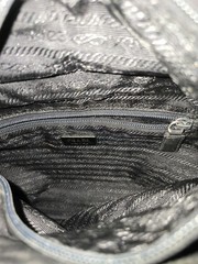 Vintage PRADA Tessuto Shoulder Bag Tote Black Nylon Double Shoulder Strap