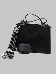 NWT STEVE MADDEN BMATEO CROSSBODY BAG TOP HANDLE SATCHEL W AIRPOD CASE BLACK