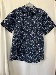 George Short Sleeve Shirt Top Men’s Button U pick sizes L, XL Navy Floral New
