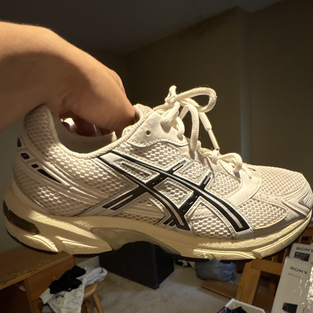 ASICS GEL-1130 Men’s Low Top Mesh Lace-Up Sneakers White/Cloud Grey Running