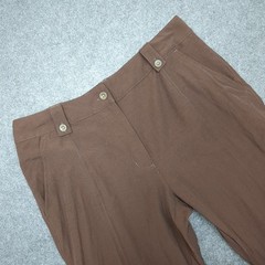 LLBean Women’s Wide Leg Pants Brown Viscose Rayon Spandex Size 10 Reg