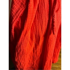 Universal Thread Orange Button-Front Midi Dress