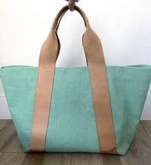 Consuela Large Canvas Carryall Multipurpose Tote With Double Leather Handles