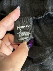 Howe Dark Gray Snap Up Long Sleeve Hood Top Pockets Grommets Size Large