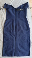 Fashion Nova – NEVER WORN Midi Dress Amy Bandage LOT Navy & Black size M