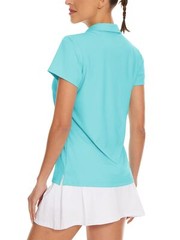 UPF50+ Women’s Tennis UV Shirts Outdoor Golf Sport Sun Protection Polo Shirts US