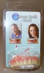MEDIUM INSTANT SMILE + BOTTOM TEETH secure false fake upper veneer costume