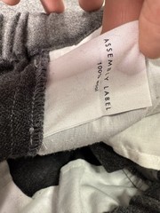 Assembly Label Ankle Pants Womens 36×30 Grey Wool Drawstring Tapered Modern