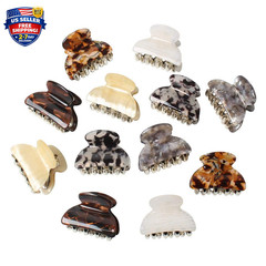 1.57 inch Small Acrylic Hair Claw Clips for Girls and Women Marbling Hair Clips