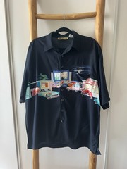 Vintage Coconut Cafe Drive Hawaiian Men’s XL Short Sleeve Button-Up 1950’s
