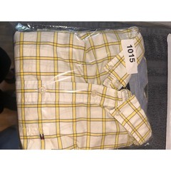 Tommy Hilfiger Mens XL Classic Fit Yellow Plaid Button Down Shirt Long Sleeve