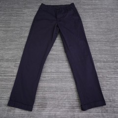 Lands’ End Men Traditional Fit Chino Pants Navy Blue Cuffed Twill 31×31 30×30.75