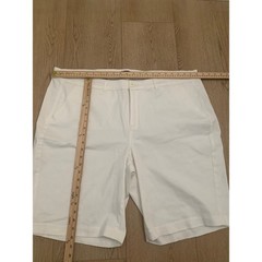 NYDJ Optic White Briella Chino Shorts Plus Size 20W Lift Tuck Stretch Twill