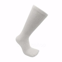 3 Pairs White Men Loose Fit Top Circulatory Diabetic Crew Socks Cotton 10-13