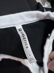 Fabletics Large Women Becky Sport Mini Black / White Crewneck 12-2