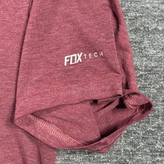 Fox Racing Active Tech Mens T-Shirt Maroon Burgundy Orange Logo Graphic Large