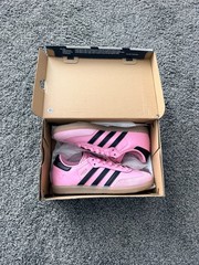 adidas Lionel Messi x Samba Light Pink Black Sneakers – Size 5.5Y/6.5W – JP844