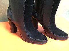 NVY COLLECTION $240 NEMESIS NEW Leather Tall boots BLACK 9,5 US
