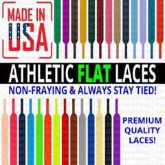 10 SECONDS FLAT SHOE LACES 27/36/40/45/54/63 inches Pick Your Color MADE IN USA